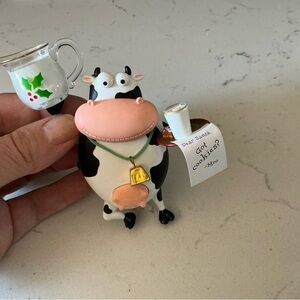 Vintage American greetings AGC ornament Dear Santa “Got cookies “ Moo ornament